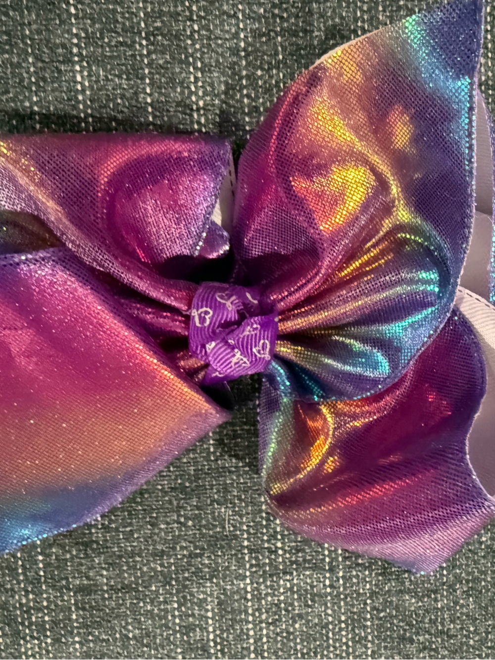 JoJo Siwa Shimmery Purple Rainbow Iridescent Hair Bow